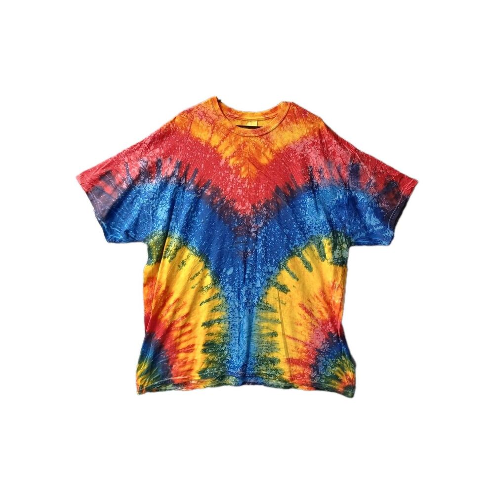 Gildan Tie Dye T-Shirt Multicolor Size 2XL Unisex Retro Vibrant